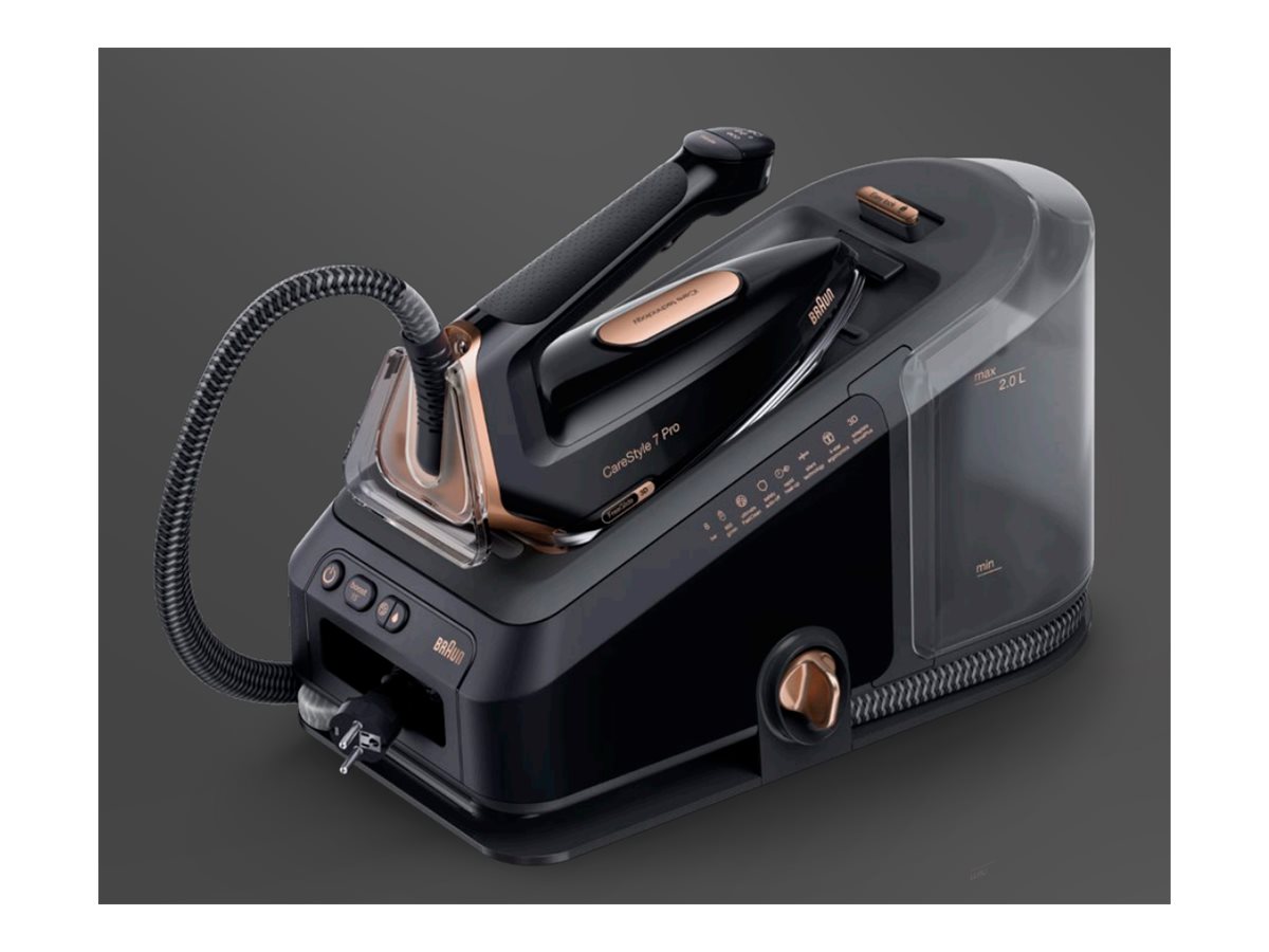 Braun CareStyle 7 Pro IS 7286 BK - Dampstrygejern med automatisk afbrydelse - såleplade: EloxalPlus FreeGlide 3D - 2700 W - sort