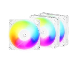 Arctic P12 Pro Reverse A-RGB (White) - 3 Pack - Kabinet køler - 120mm - Hvid med RGB