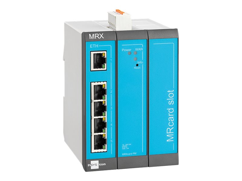 INSYS icom MRX MRX3 LAN - Router 5-port switch - DIN monterbar på skinne