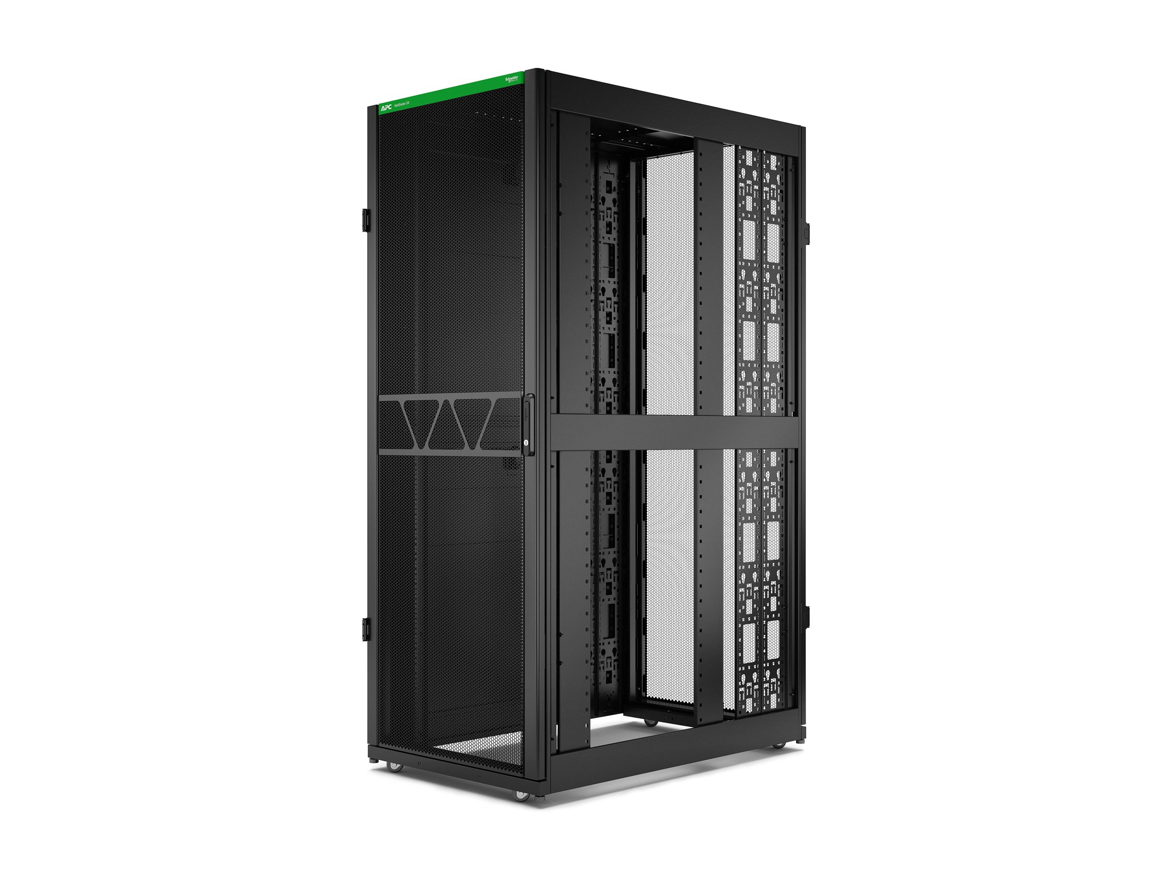 APC NetShelter SX Gen 2 - Rack kabinet - 1991 H x 750W x 1200D mm, med Sides - gulvstående - sort - 42U - 19 - TAA-kompatibel - for P/N: SMT1000RM1U, SMT750RM1U, SRTL10KRM4UT, SRTL5KRM2UI-HW, SRTL5KRM2UT-HW, SRTL8KRM4UT