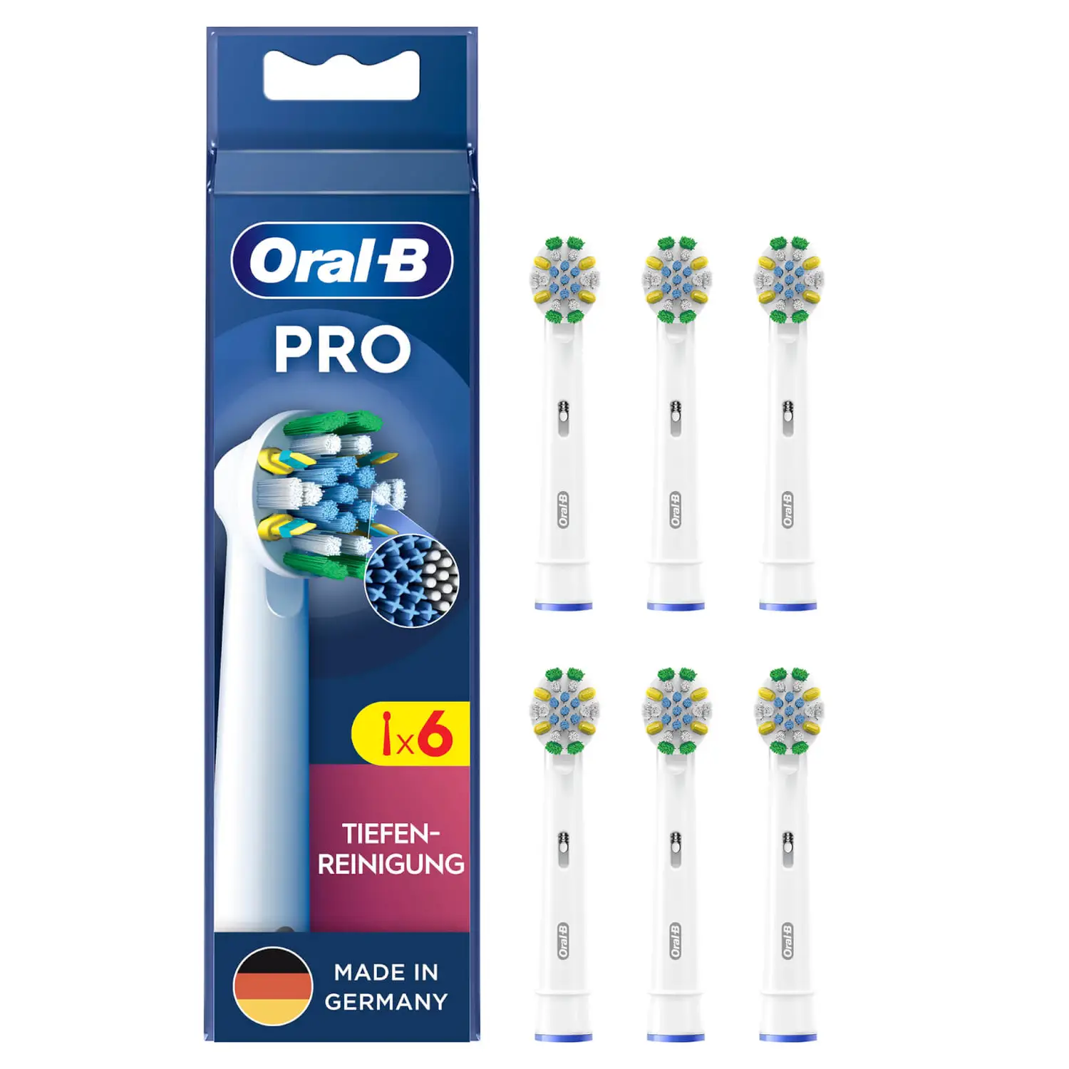 Oral-B Refill Pro Intensive Cleaning Replaceable toothbrush heads, 6 pcs, White