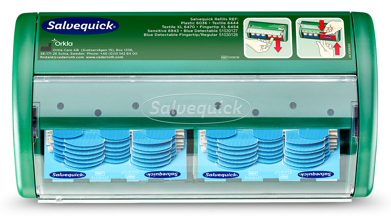 Cederroth Plasterdispenser Inkl. Blå Sporbare Plastre