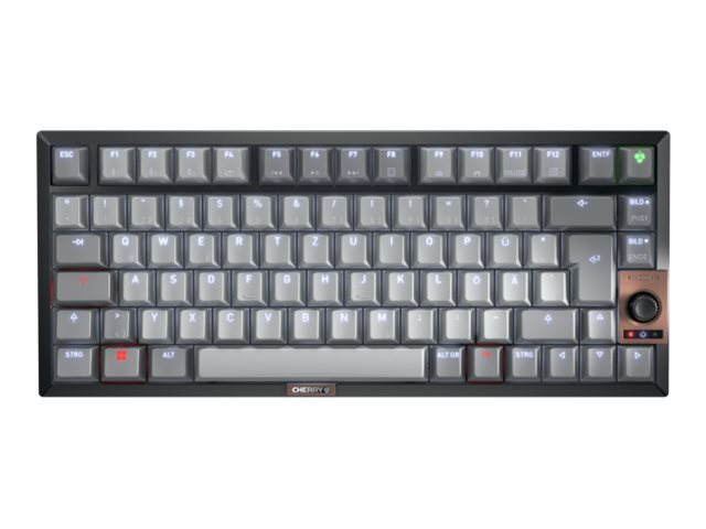 Tastatur Cherry KW 300 MX - 75% mekanisk, USB/Bluetooth, QWERTZ (tysk), sort/kobber/grå