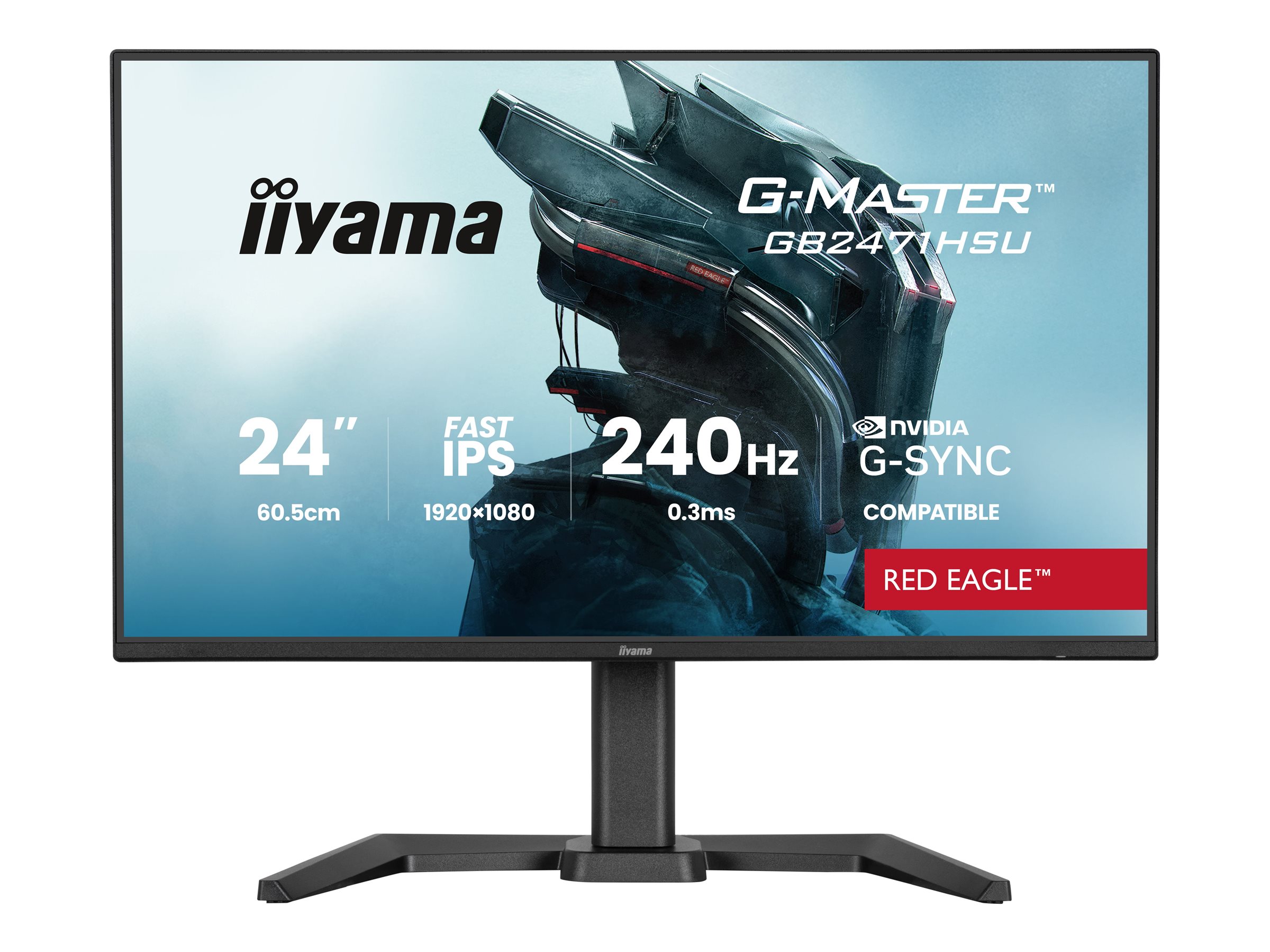 iiyama G-MASTER Red Eagle GB2471HSU-B1 24" Fast IPS 1920 x 1080 (Full HD) HDMI DisplayPort 240Hz