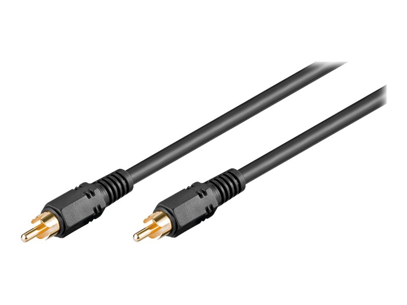 Phonokabel - RCA han til RCA han, RG59, Guld (20m)