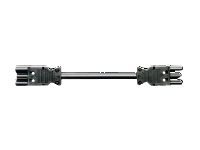 Bachmann Strøm GST18i3 (female) - Strøm GST18i3 (male) Sort 1m Forlængerkabel til strøm