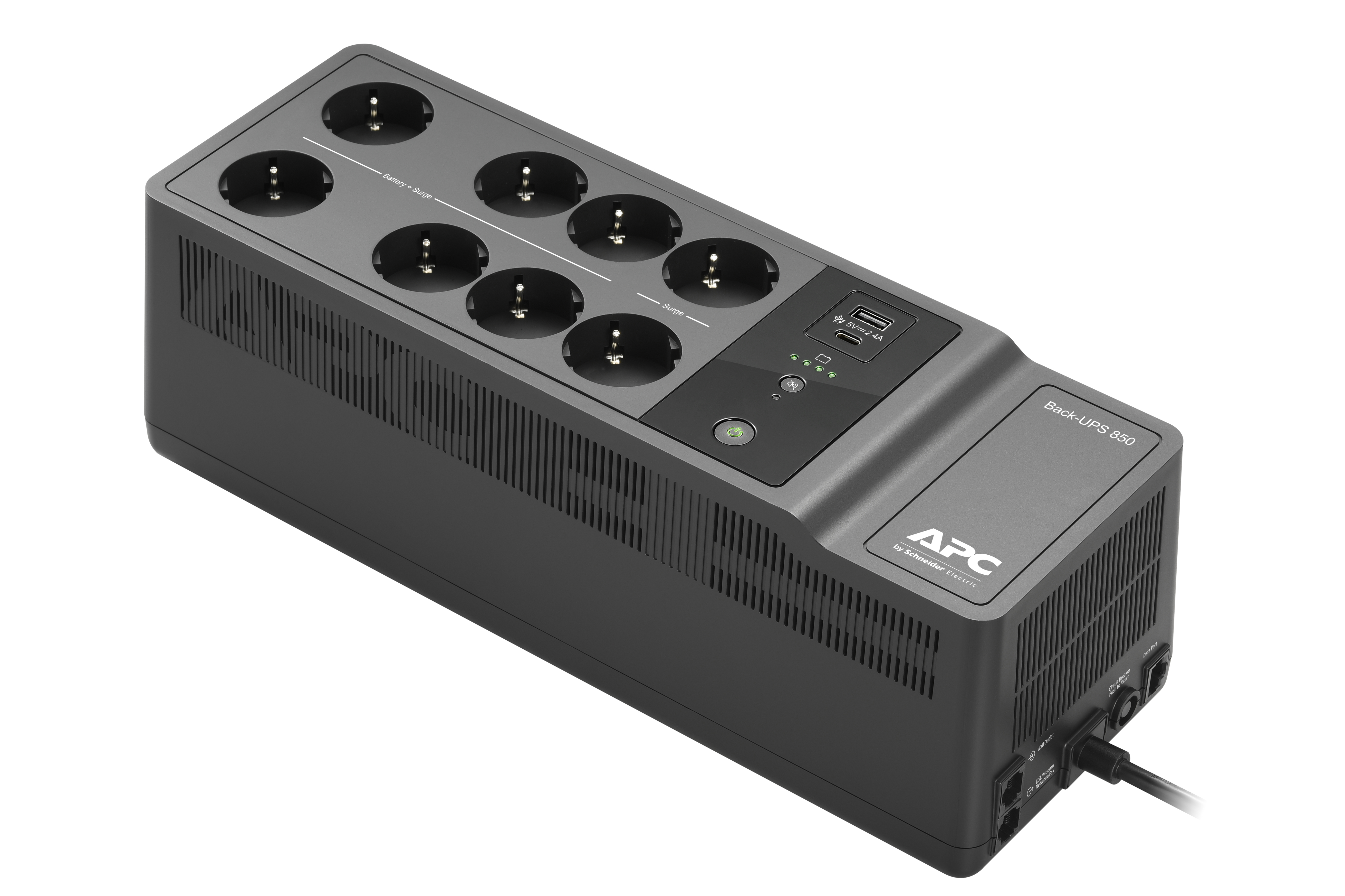 UPS strømforsyning APC Back-UPS BE850G2 - 520 W, 0,85 kVA, 8x Schuko
