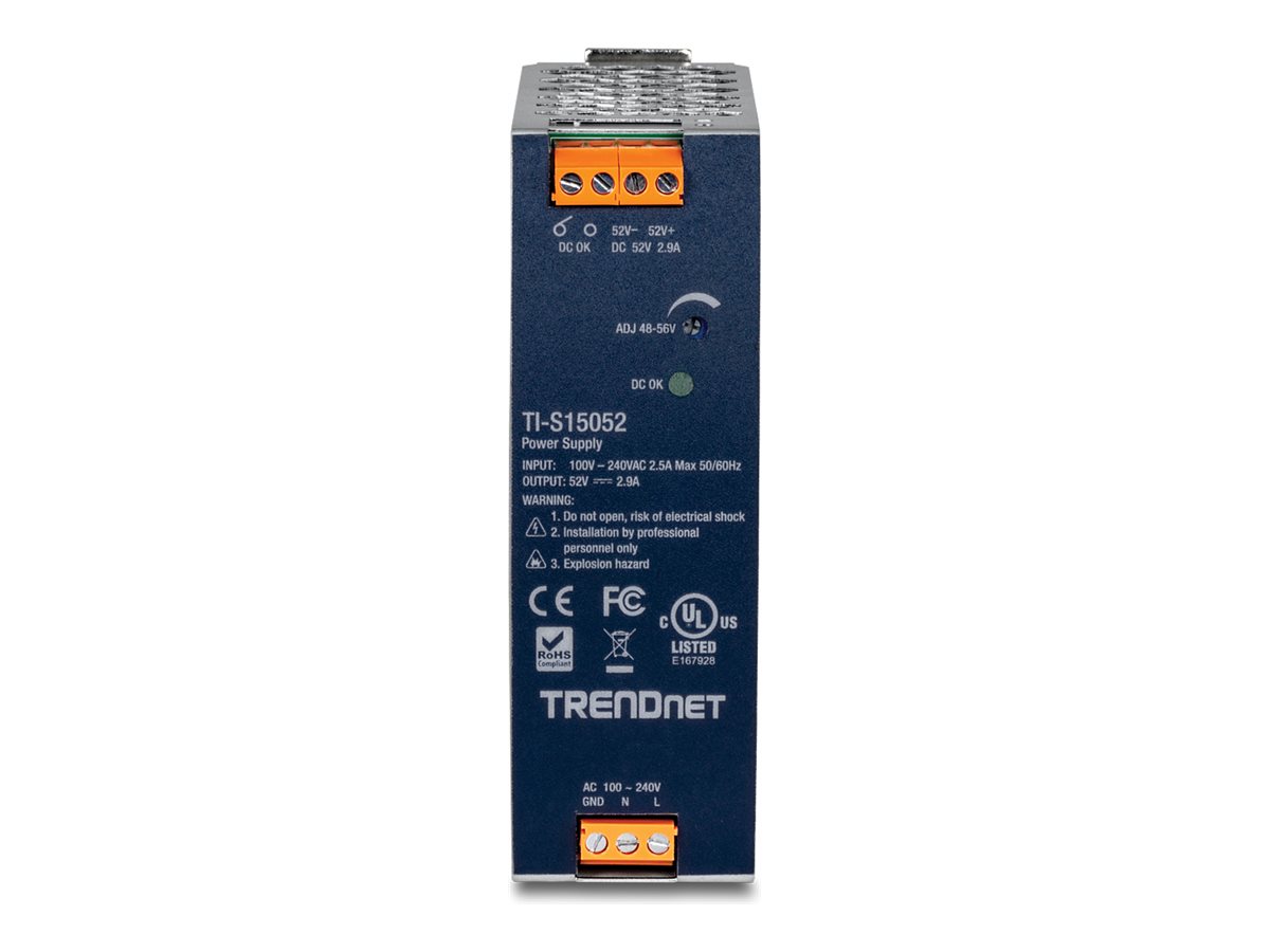 TRENDnet - power supply - 150 Watt - TAA Compliant Strømforsyning - 150 Watt - ATX - 80 Plus