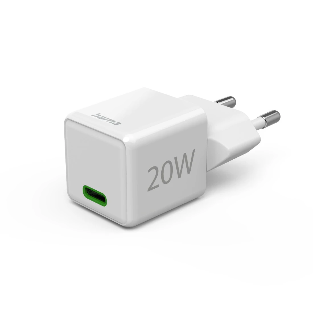 Hama Fast Charger USB-C Super-Mini Charger PD 20W White