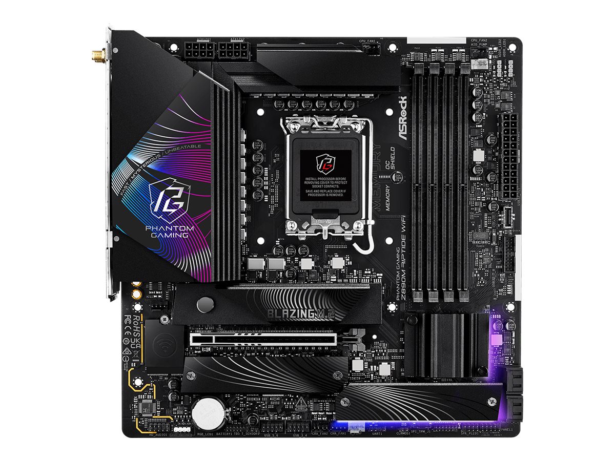ASRock Z890M RIPTIDE WIFI Bundkort - Intel Z890 - Intel LGA1851 socket - DDR5 RAM - Micro-ATX