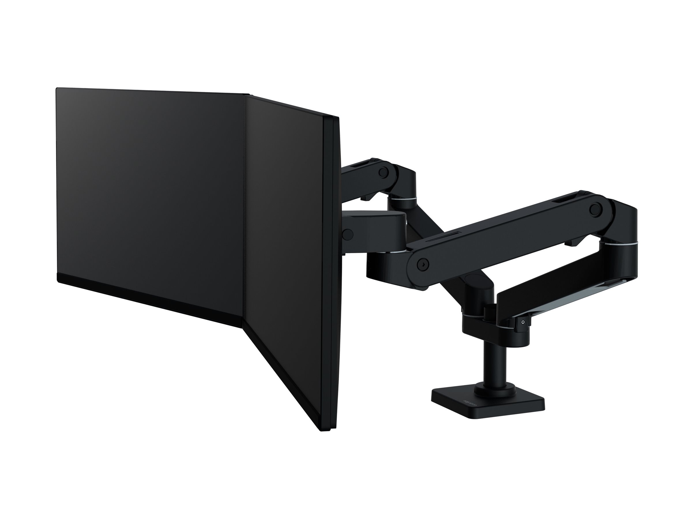 Ergotron LX Pro - Monteringssæt (dobbelt arm) - modulær - for 2 LCD displays - side om side - aluminium - sort - skærmstørrelse: op til 27 - skrivebordsmonterbar