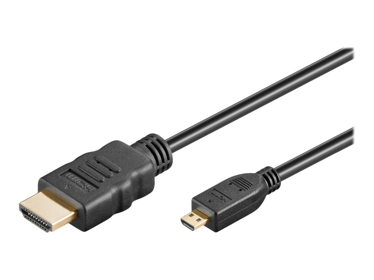 Goobay Højhastigheds HDMI™-kabel med Ethernet (Micro, 4K @ 60 Hz) HDMI™ stik (type A) > HDMI™ micro stik (type D), 2 m