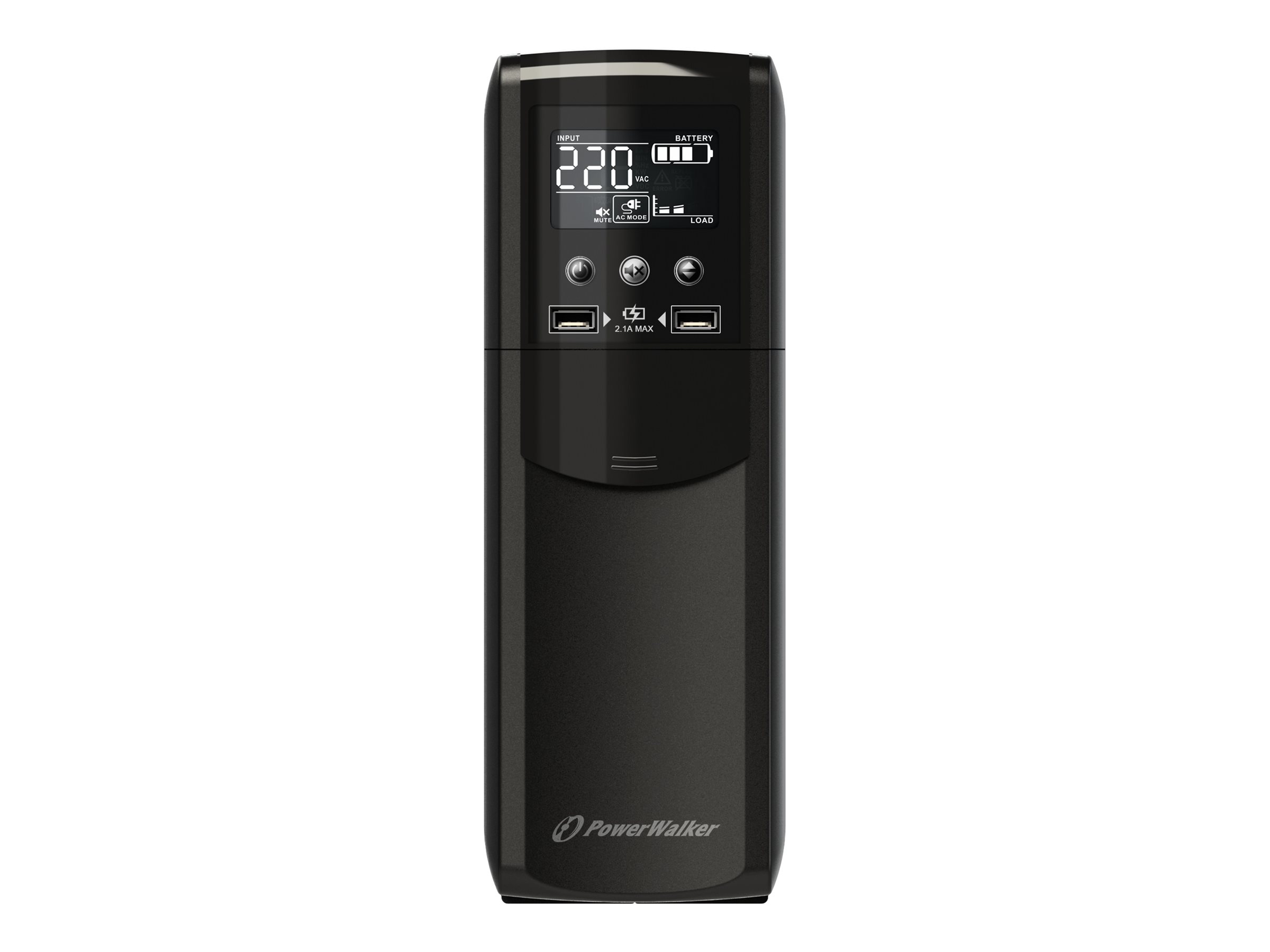 UPS til computer – PowerWalker VI 1000 CSW FR, line‑interactive, 1 kVA, 600 W, 4 udtag