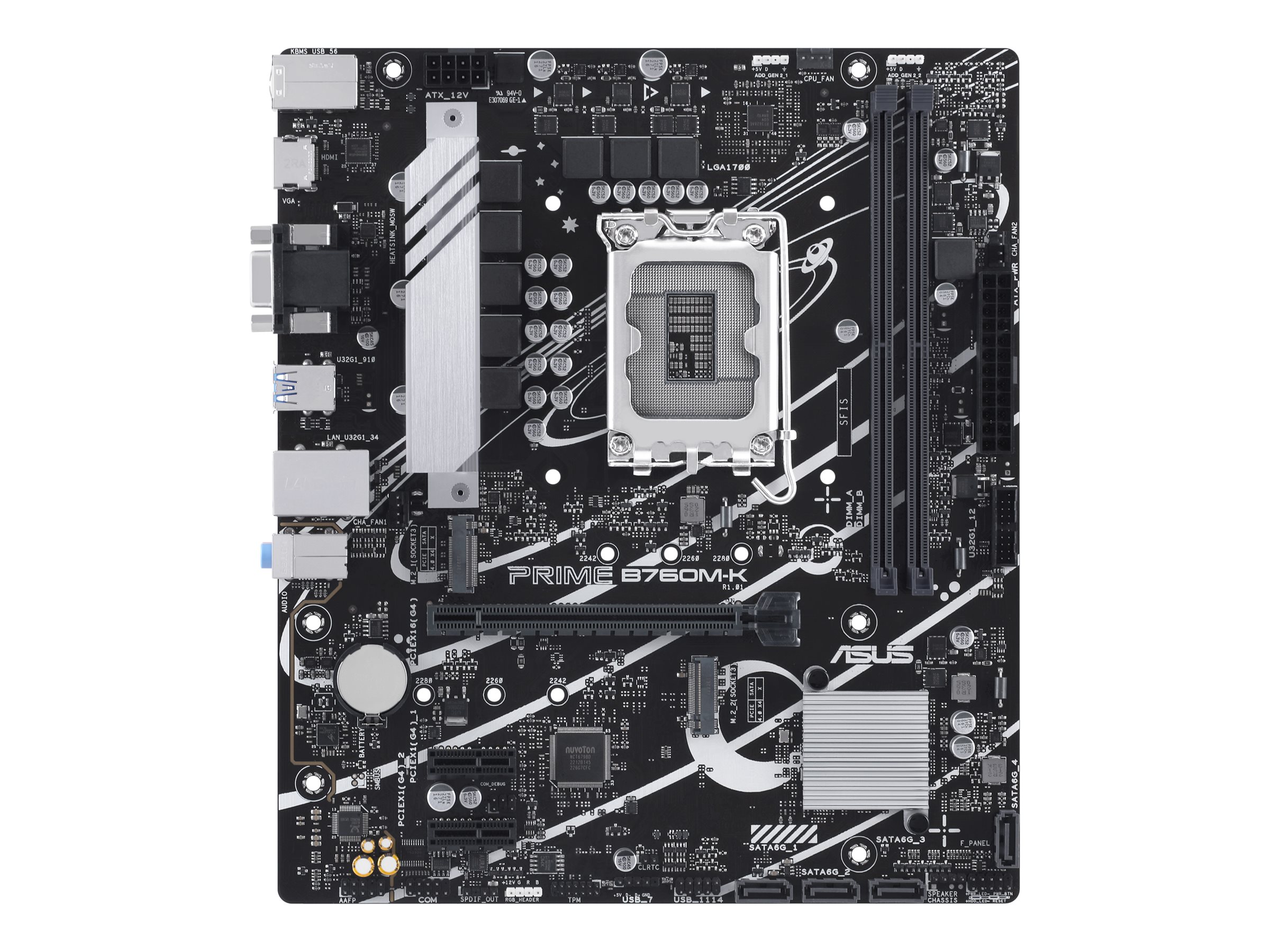 ASUS PRIME B760M-K (V2) Bundkort - Intel B760 - Intel LGA1700 socket - DDR5 RAM - Micro-ATX