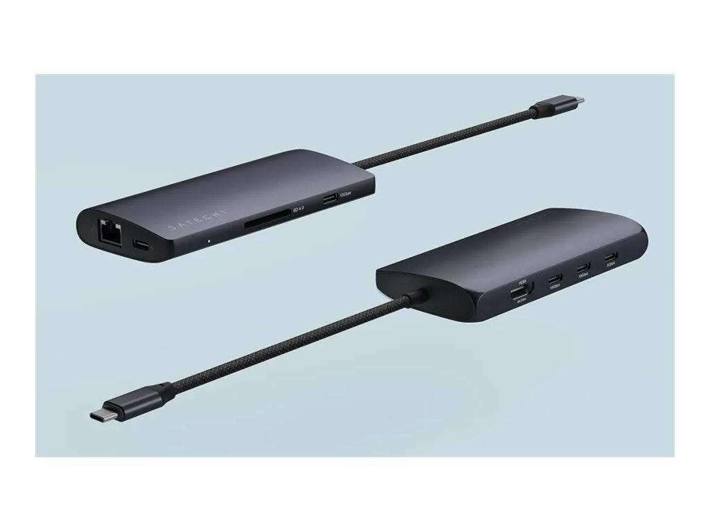 Satechi Usb-c Multiport Adapter 8k With Ethernet V3 - Midnight