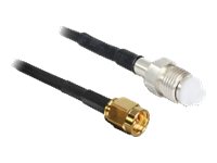 DeLOCK Antennekabel 0.2m Sort Sort