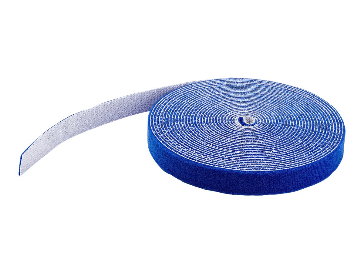 Startech 50ft Hook and Loop Roll, Cut-to-Size Reusable Cable Ties, Bulk Industrial Wire Fastener Tape / Adjustable Fabric Wraps Blue / Resuable Self Gripping Cable Management Straps - Adjustable Loop Ties (HKLP50BL) - Krog og løkke-fastgørelse - 15.24 m - blå - for P/N: HKLP50, HKLP50GN, HKLP50RD, HKLP50YW, MDBOXMNT
