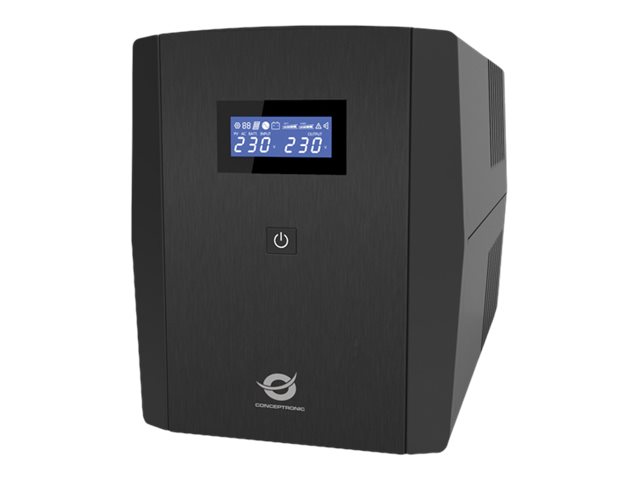 ZEUS03EM UPS 1200VA / 720W HID USB AVR Outputs: (IEC x 3 Schuko x 2)