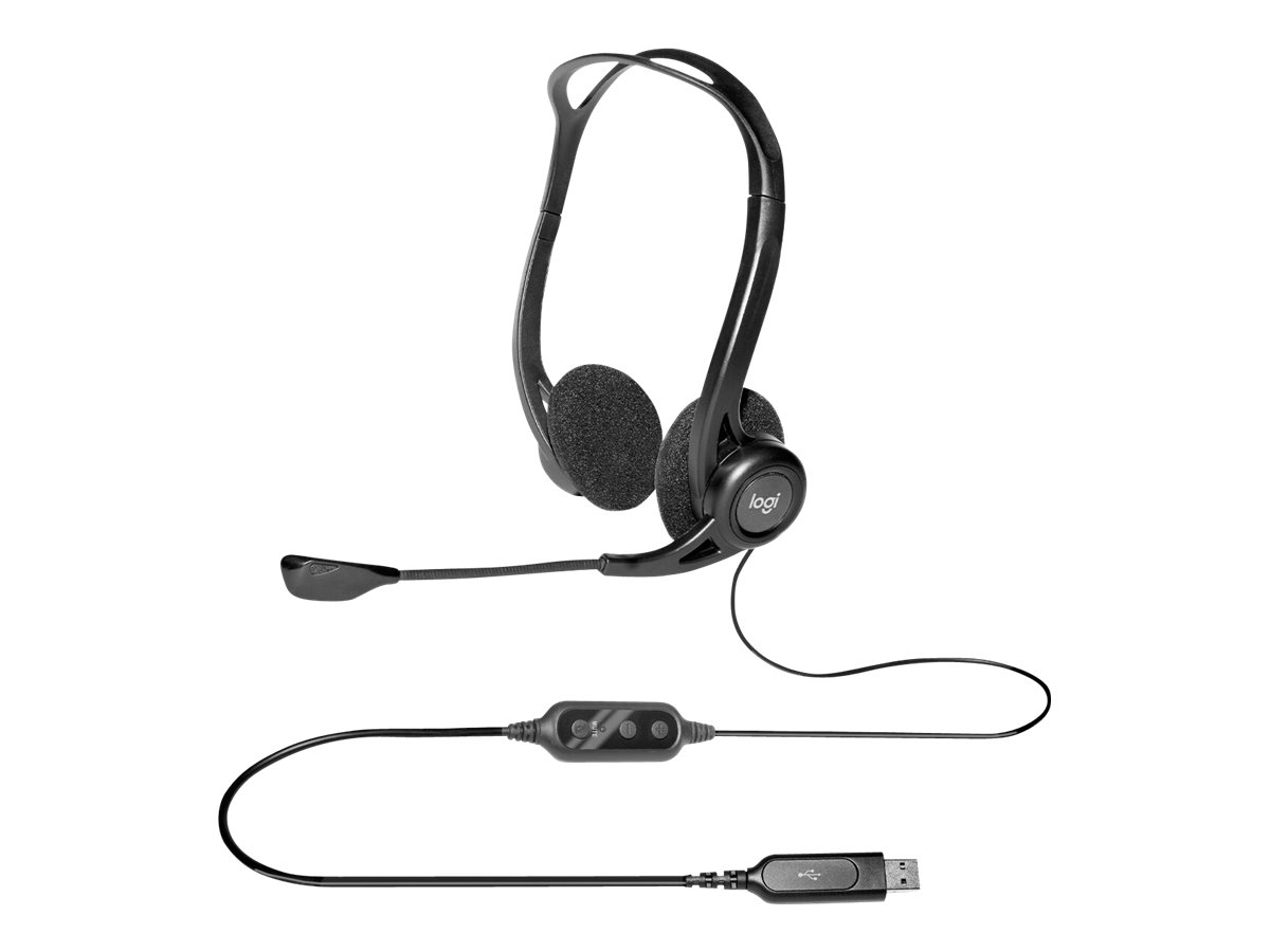 Logitech PC Headset 960 USB - Headset - på øret - kablet