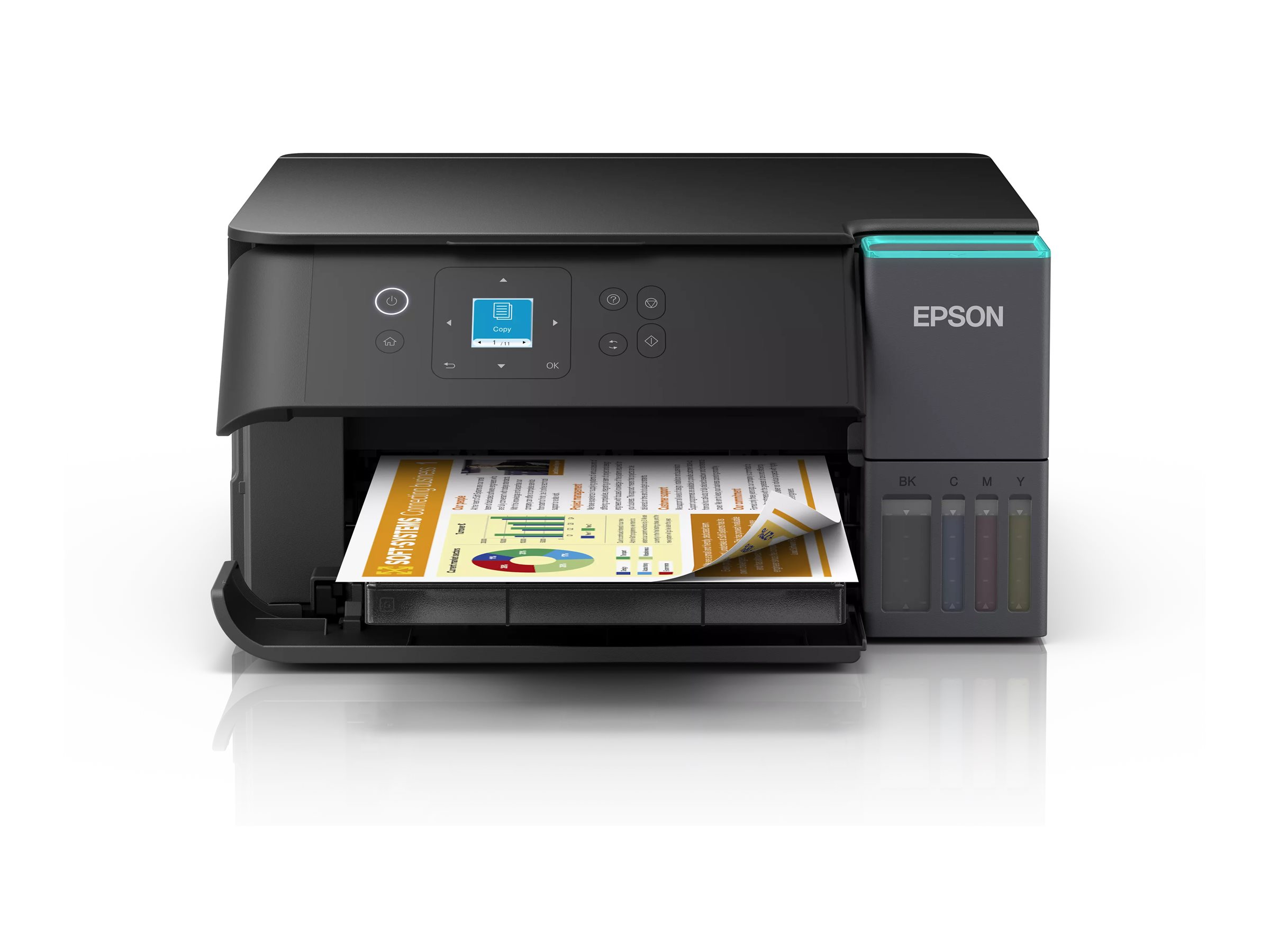 Epson EcoTank ET-2950 - Multifunktionsprinter - farve - blækprinter - ITS - A4/Letter (medie) - op til 15 spm (udskriver) - 100 ark - Wi-Fi(ac), USB - sort