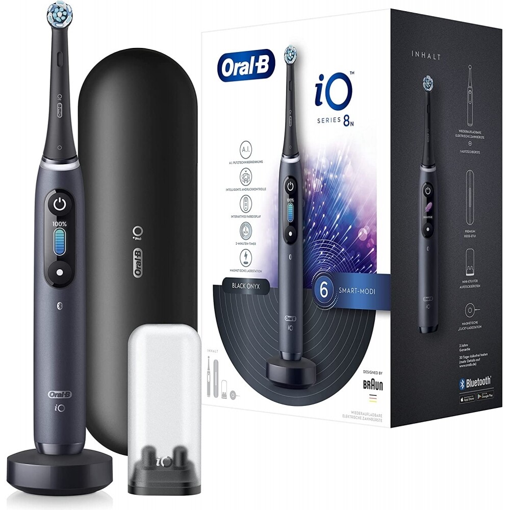 Oral-B iO Series 8N, Elektrische Zahnbürste (schwarz, Black Onyx)