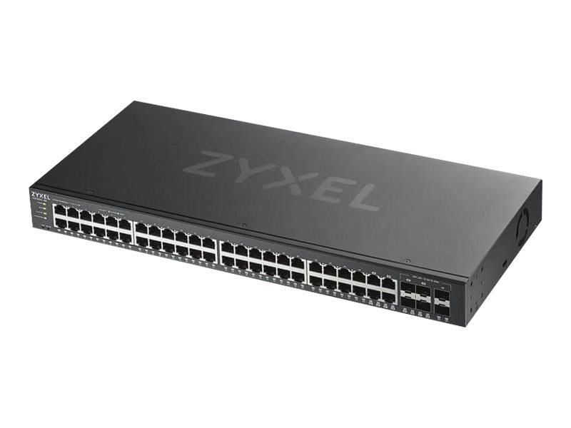 Zyxel GS1920-48v2 - Switch - smart - 48 x 10/100/1000 + 4 x combo Gigabit SFP + 2 x Gigabit SFP - monterbar på stativ