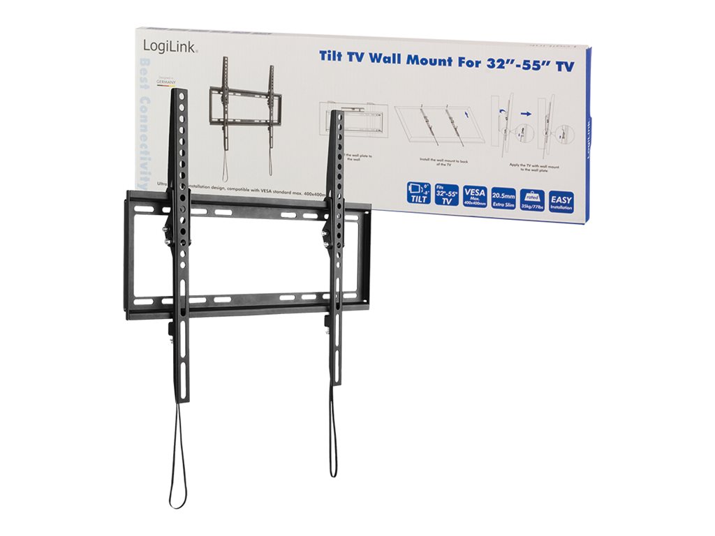 LogiLink BP0010, 81,3 cm (32), 139,7 cm (55), 200 x 200 mm, 400 x 400 mm, -8 - 0°, Sort