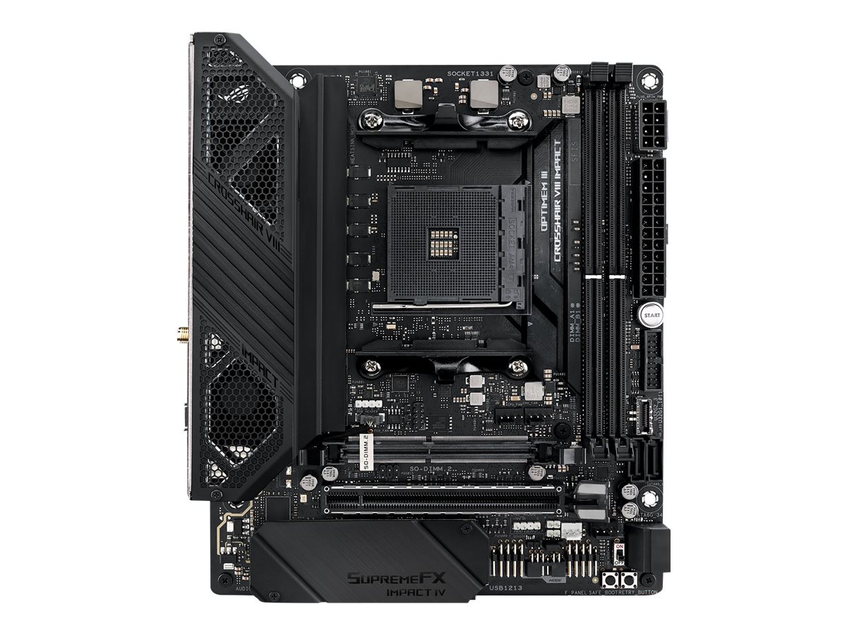 ASUS ROG Crosshair VIII Impact - Bundkort - ATX - Socket AM4 - AMD X570 Chipset - USB-C Gen2, USB 3.2 Gen 1, USB 3.2 Gen 2 - Gigabit LAN, 2.5 Gigabit LAN - HD Audio (8-kanaler)