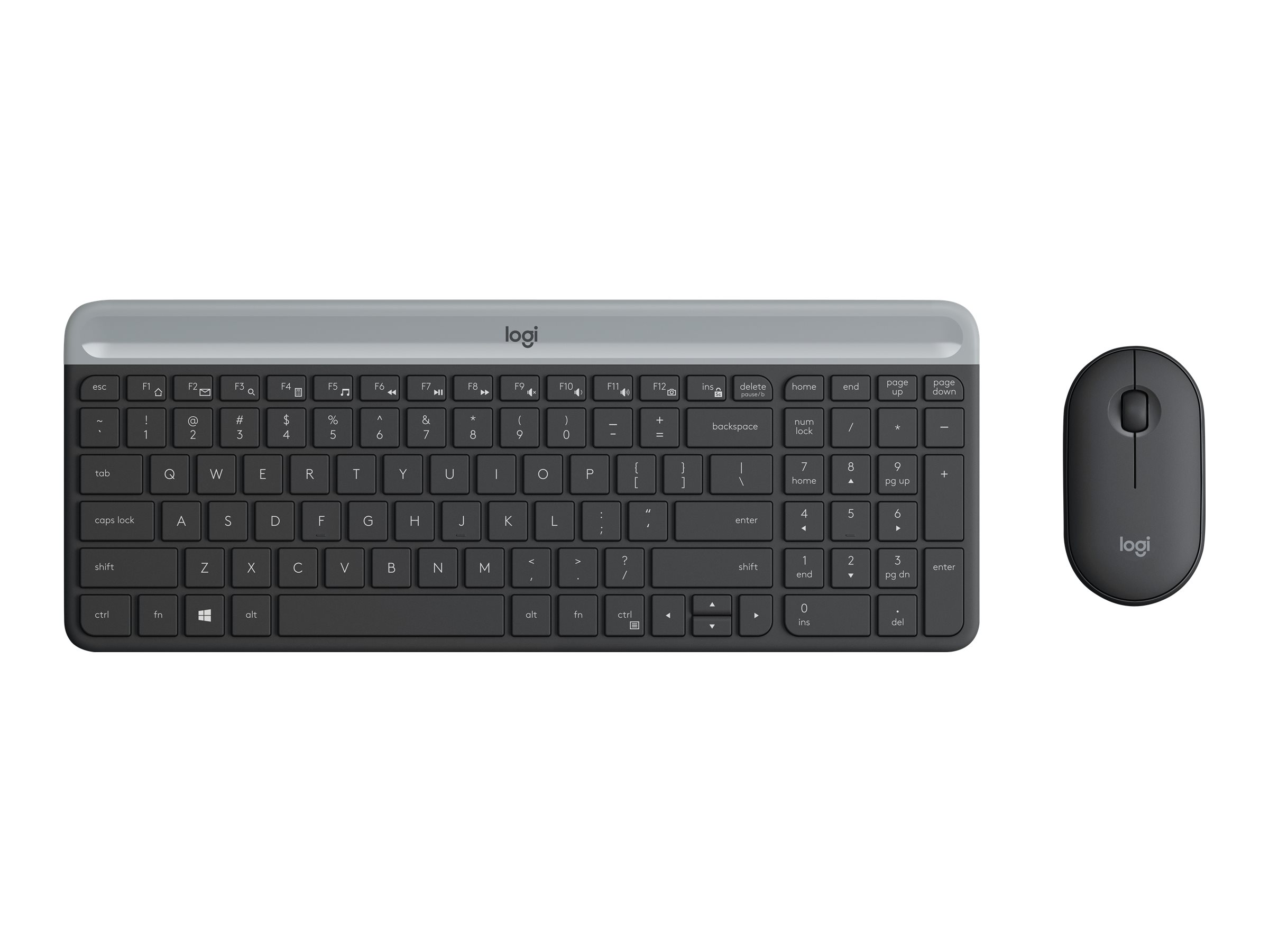 Logitech Slim Wireless Combo MK470 Sæt med mus og tastatur Trådløs Tjekkisk