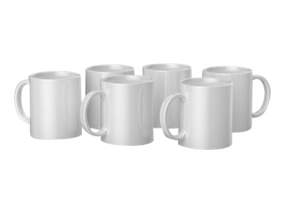 Cricut - Ufærdigt krus - 340 ml - hvid - keramik (pakke med 6)