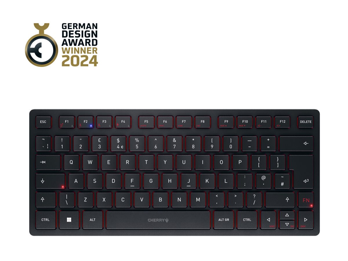 Cherry KW 9200 MINI - Tastatur - Engelsk - UK - Sort