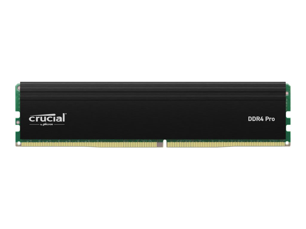 Crucial Pro - DDR4 - modul - 16 GB - DIMM 288-PIN lav profil - 3200 MHz / PC4-25600 - CL22 - 1.2 V - ikke bufferet - ikke-ECC - sort satin