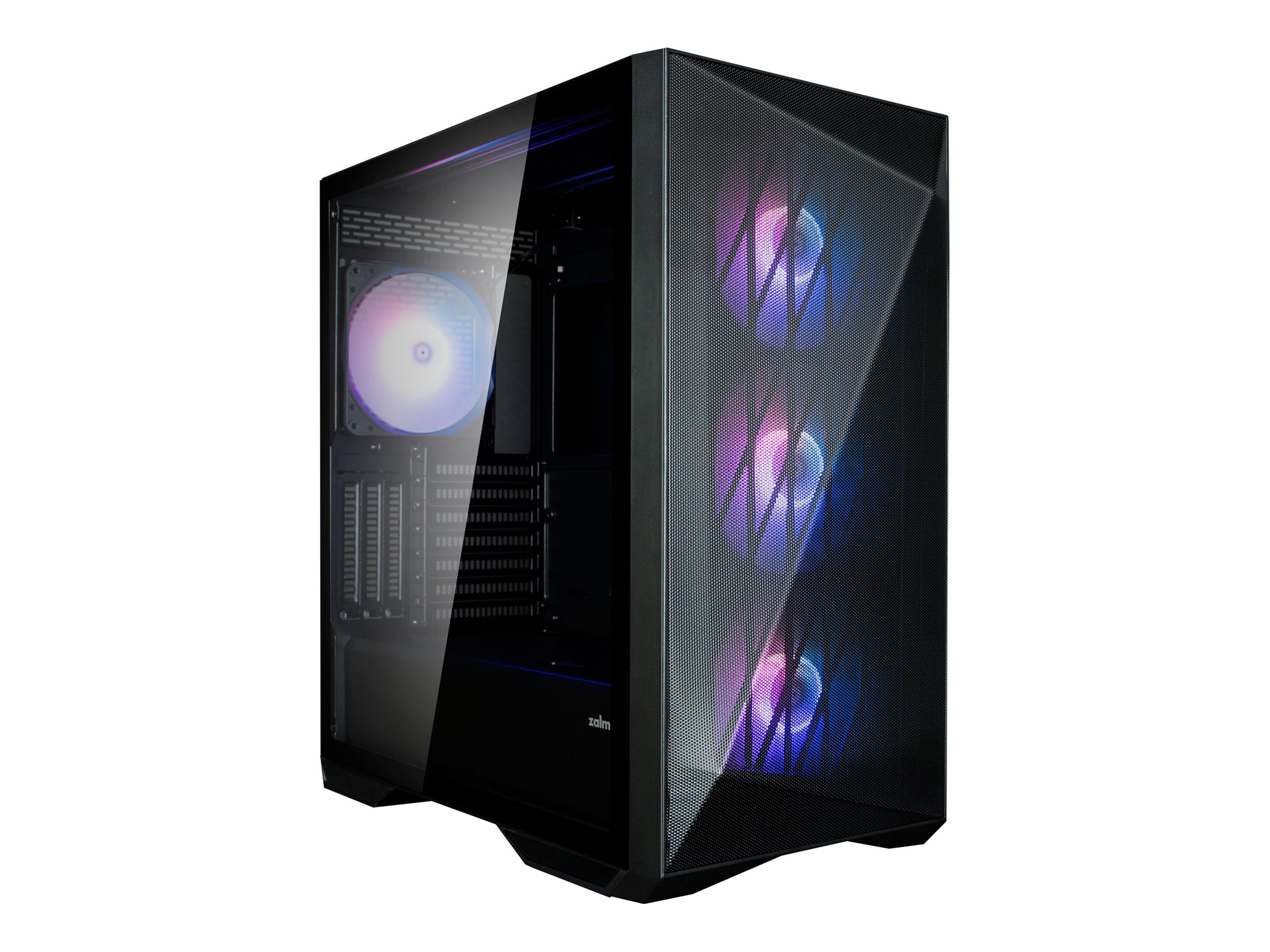 Zalman Z9 Iceberg MS - Mid tower - udvidet ATX - sidepanel med vindue (hærdet glas) - ingen strømforsyning - sort - USB/Lyd
