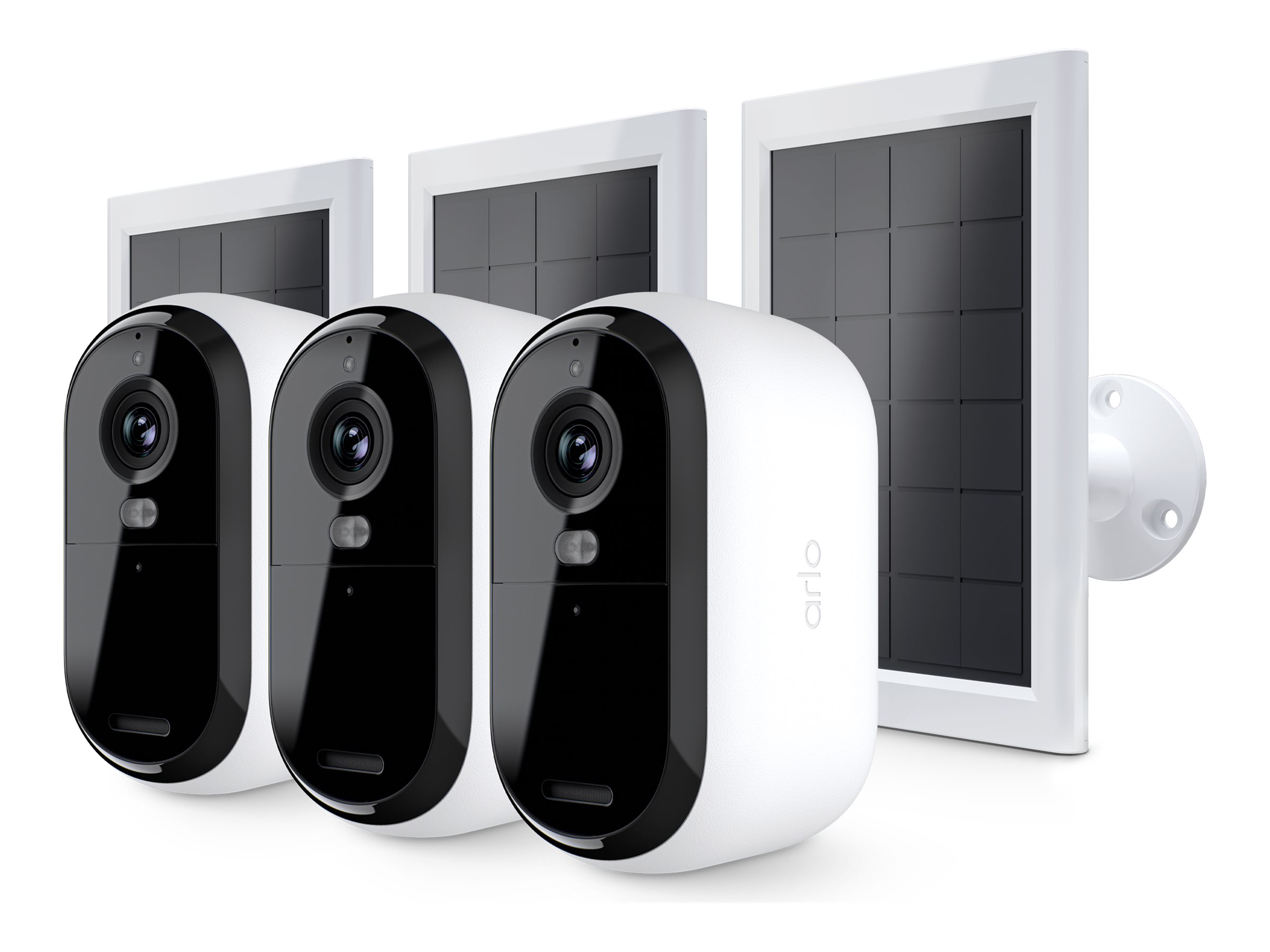 Arlo Essential 2 2K Outdoor Camera 3pack W/3 Solar Panel BNDL Netværksovervågningskamera Udendørs Indendørs 1920x1080 Webcam