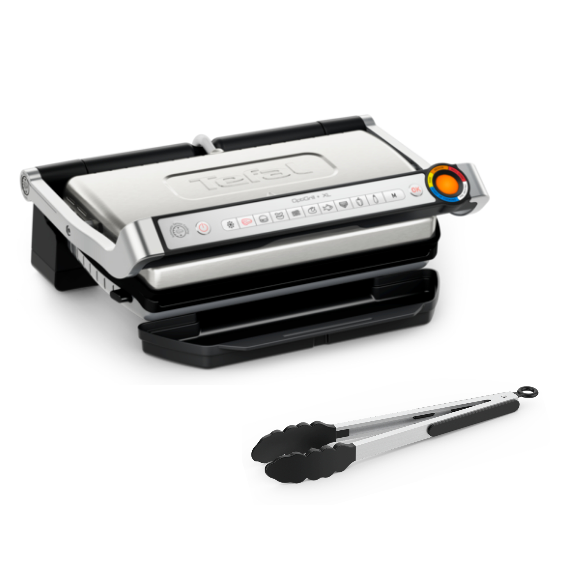 Elektrisk grill Tefal Tefal OptiGrill+ XL GC728D10 smart grill, 9 programmer, gennemkogningsindikator, tykkelsesmåling, drypbakke