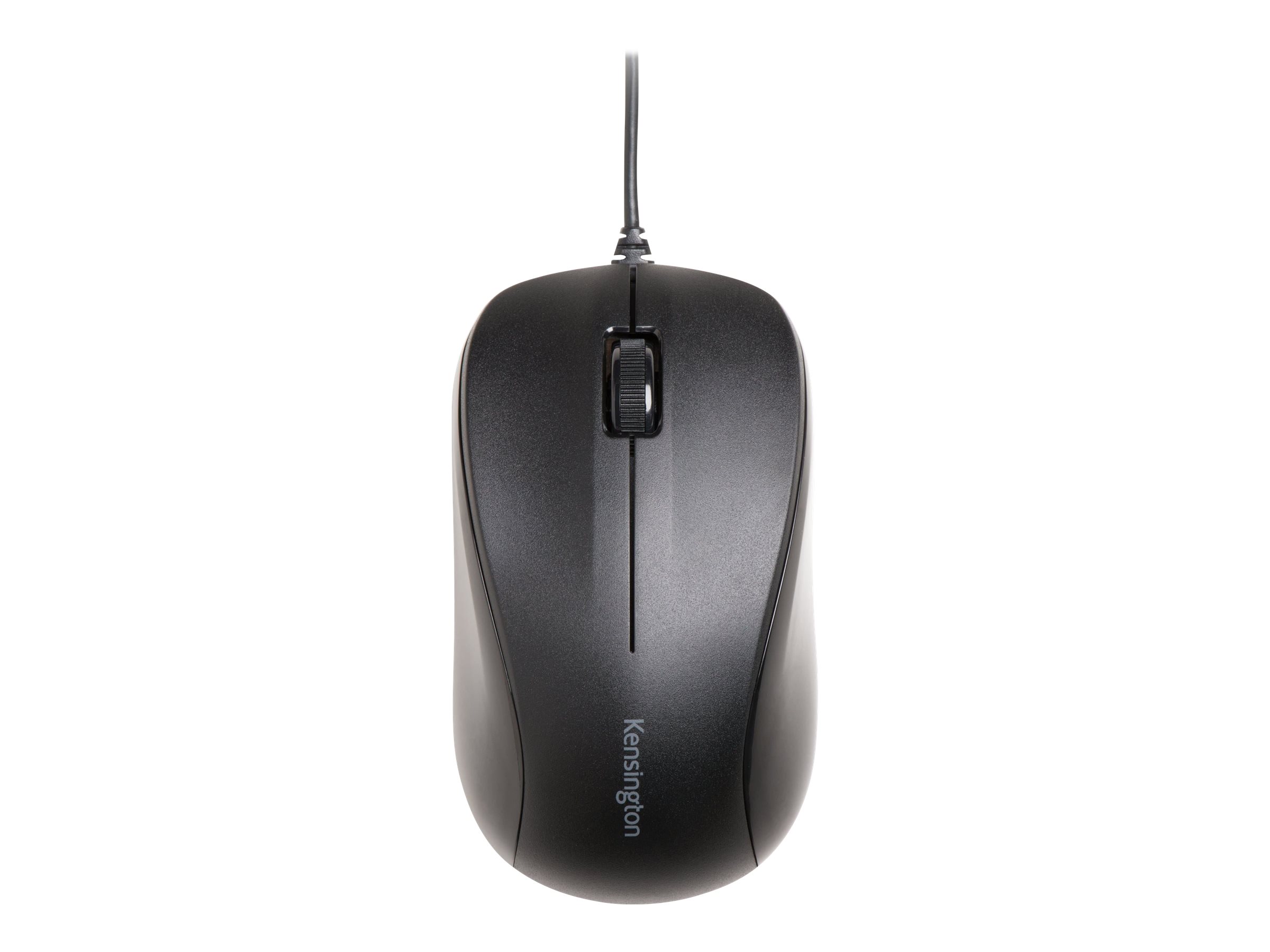Kensington Mus ValuMouse 3-knaps med kabel - Mus - Optisk - 3 knapper - Sort