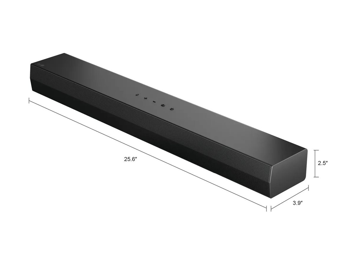 LG S20A - Lydbar - til TV - 2.0-kanal - trådløs - Bluetooth - App-kontrolleret - 50 Watt (Total) - sort