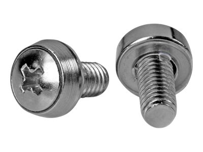 Startech 50 Pkg M6 Mounting Screws for Server Rack Cabinet (CABSCREWSM6) - Skruesæt (pakke med 50) - for P/N: RACK-18U-20-WALL-OA, RACK-21U-20-WALL-OA, RACK-24U-20-WALL-OA, RK3236BKF, WALLMOUNT4