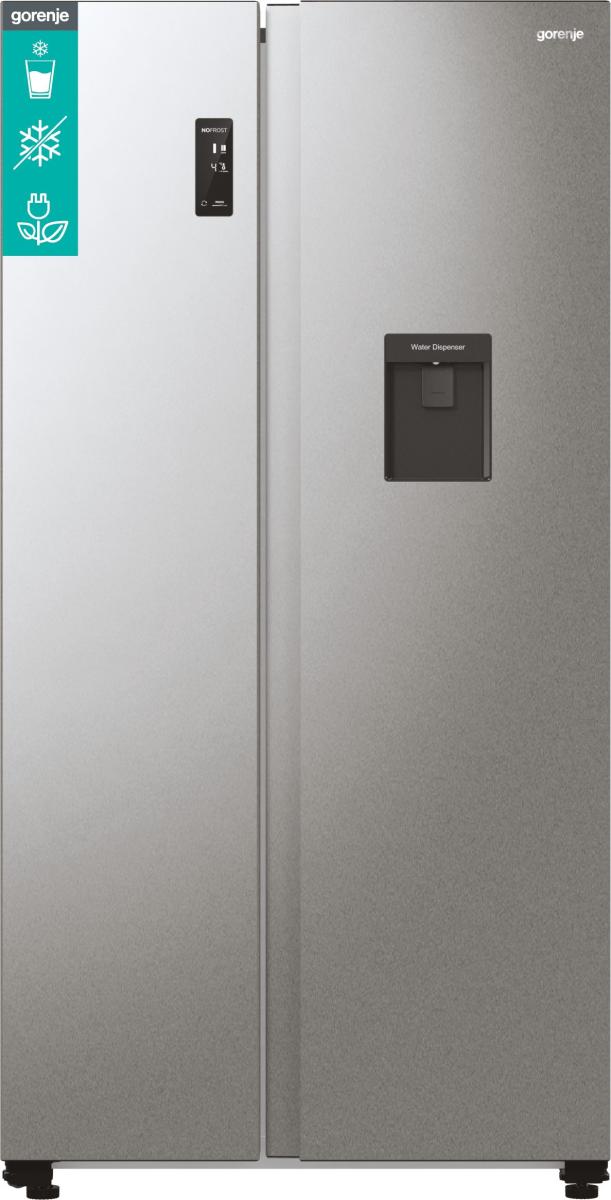Gorenje G600 NRR9185EAXLWD - Køleskab/fryser - side-by-side med vanddispenser - bredde: 91.5 cm - dybde: 67 cm - højde: 178.6 cm - 547 liter - Klasse