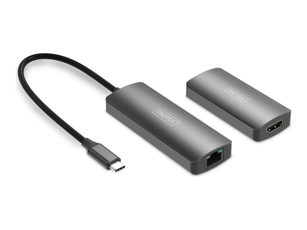 DIGITUS - transmitter and receiver - video/audio/USB extender - HDMI USB-C