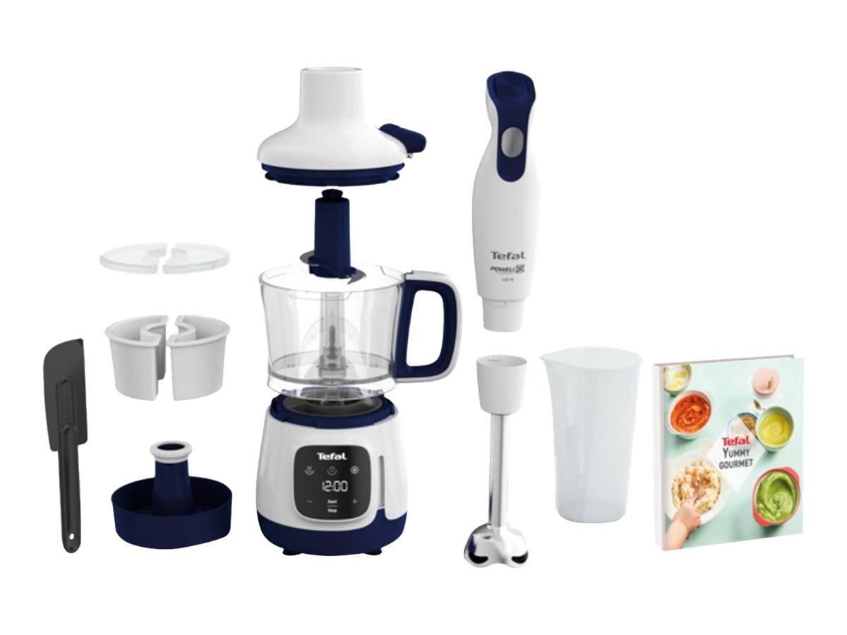 Tefal Yummy Gourmet HB55W430 - Stavblender - 600 W - hvid/blå