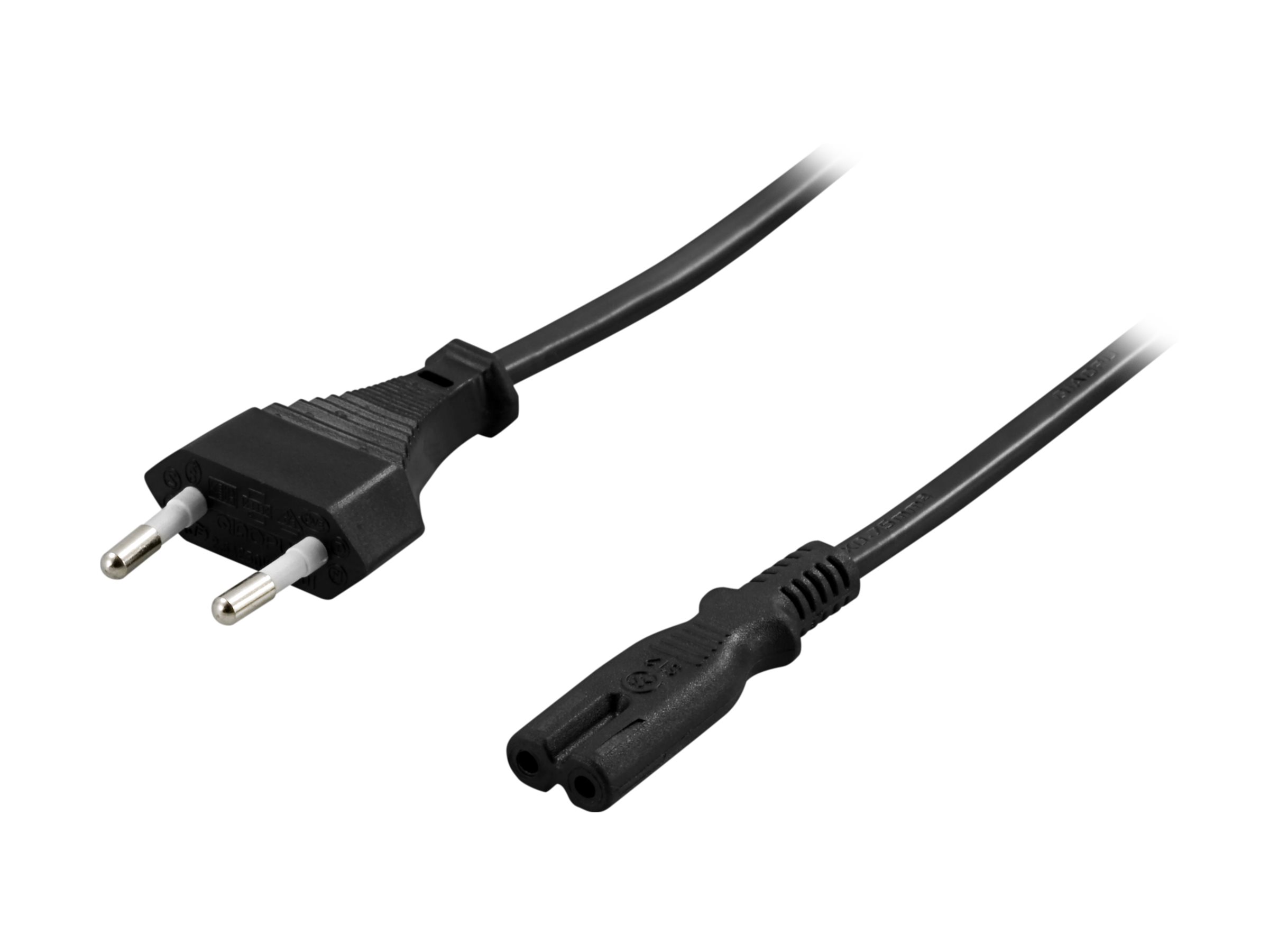 DELTACO ikke jordet apparatkabel til tilslutning mellem enhed og vgudtag