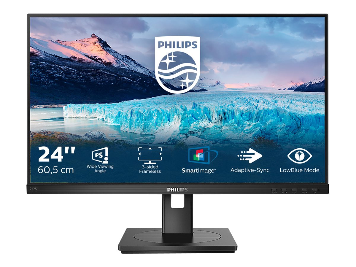Philips S-line 242S1AE 24" IPS 1920 x 1080 (Full HD) DVI VGA (HD-15) HDMI DisplayPort 75Hz billede