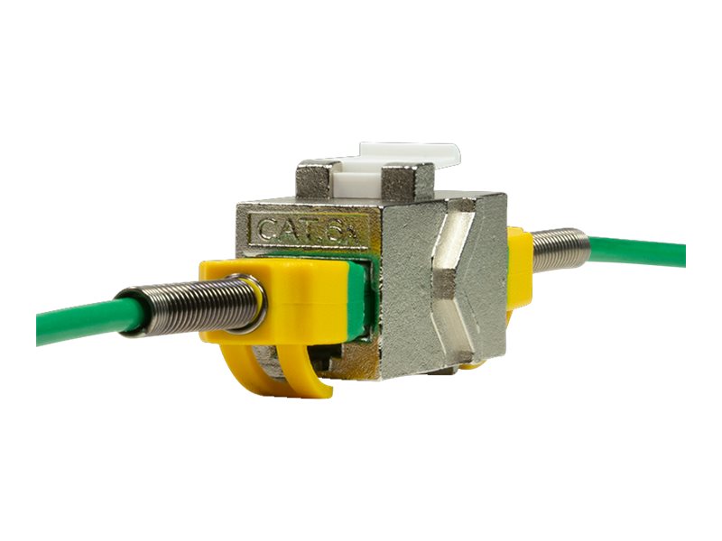 Cat.6A Keystone Inline Coupler STP, only 14.6 mm width, slim type