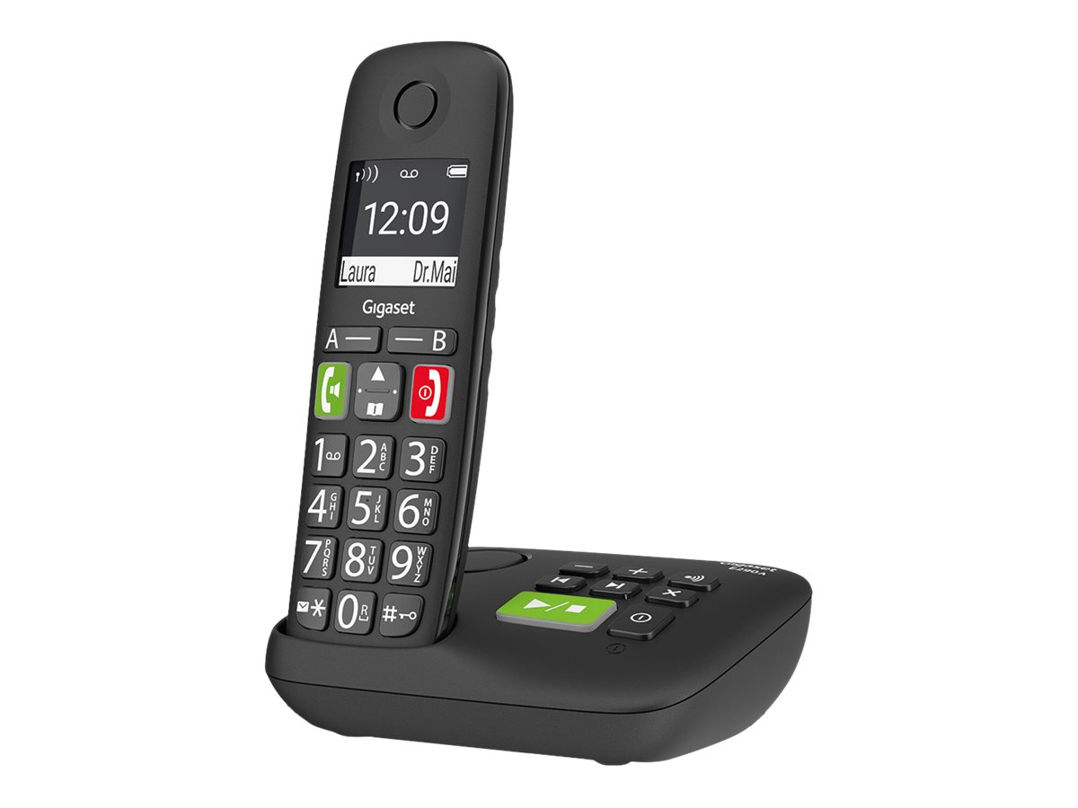 Trådløs fastnettelefon Gigaset – analog/DECT med opkalds-ID, sort