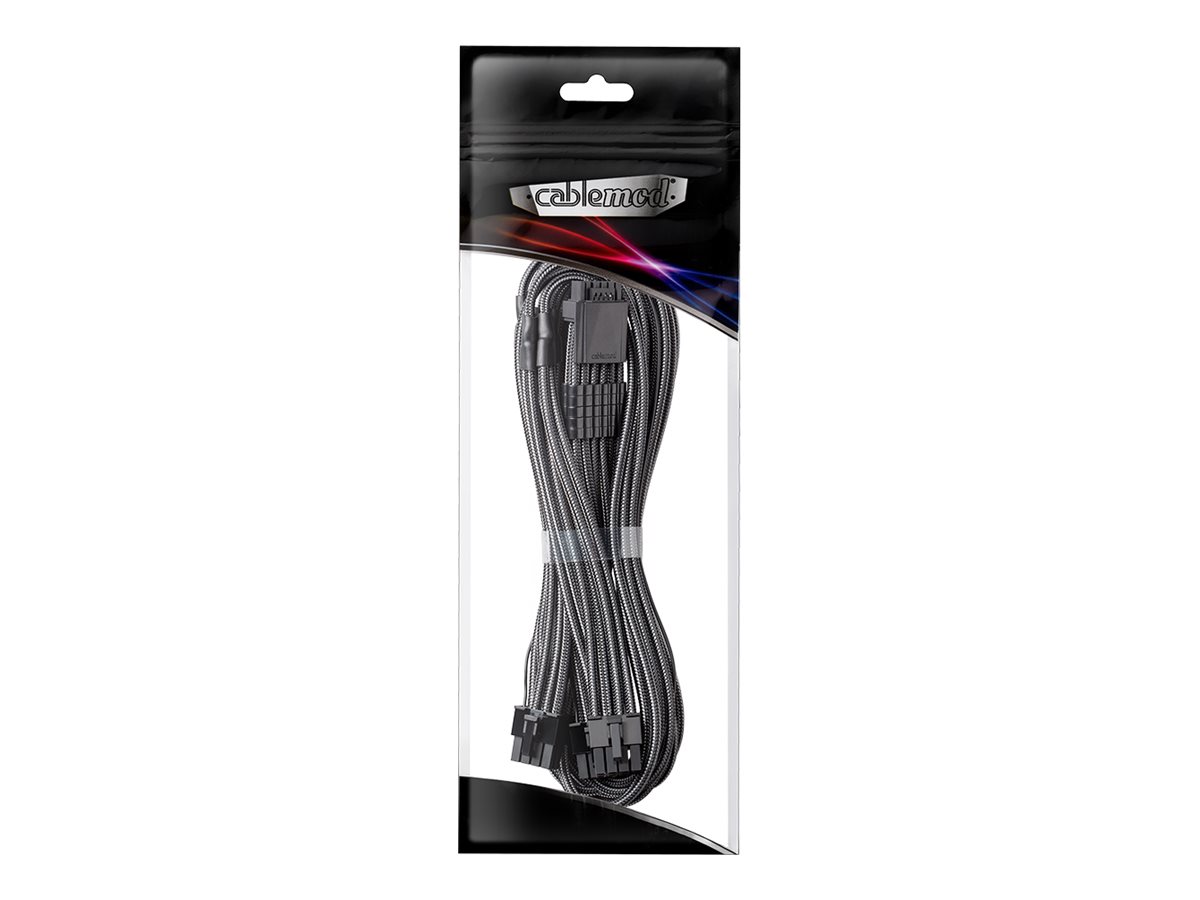 CableMod C-Series PRO ModMesh Sleeved 12VHPWR StealthSense Strømkabelpakke Sort Grå