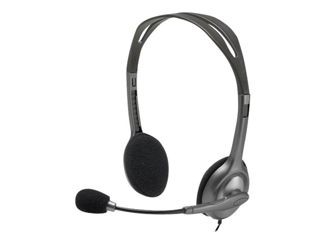 Gaming headset Logitech med mikrofon 3,5 mm - sort/grå
