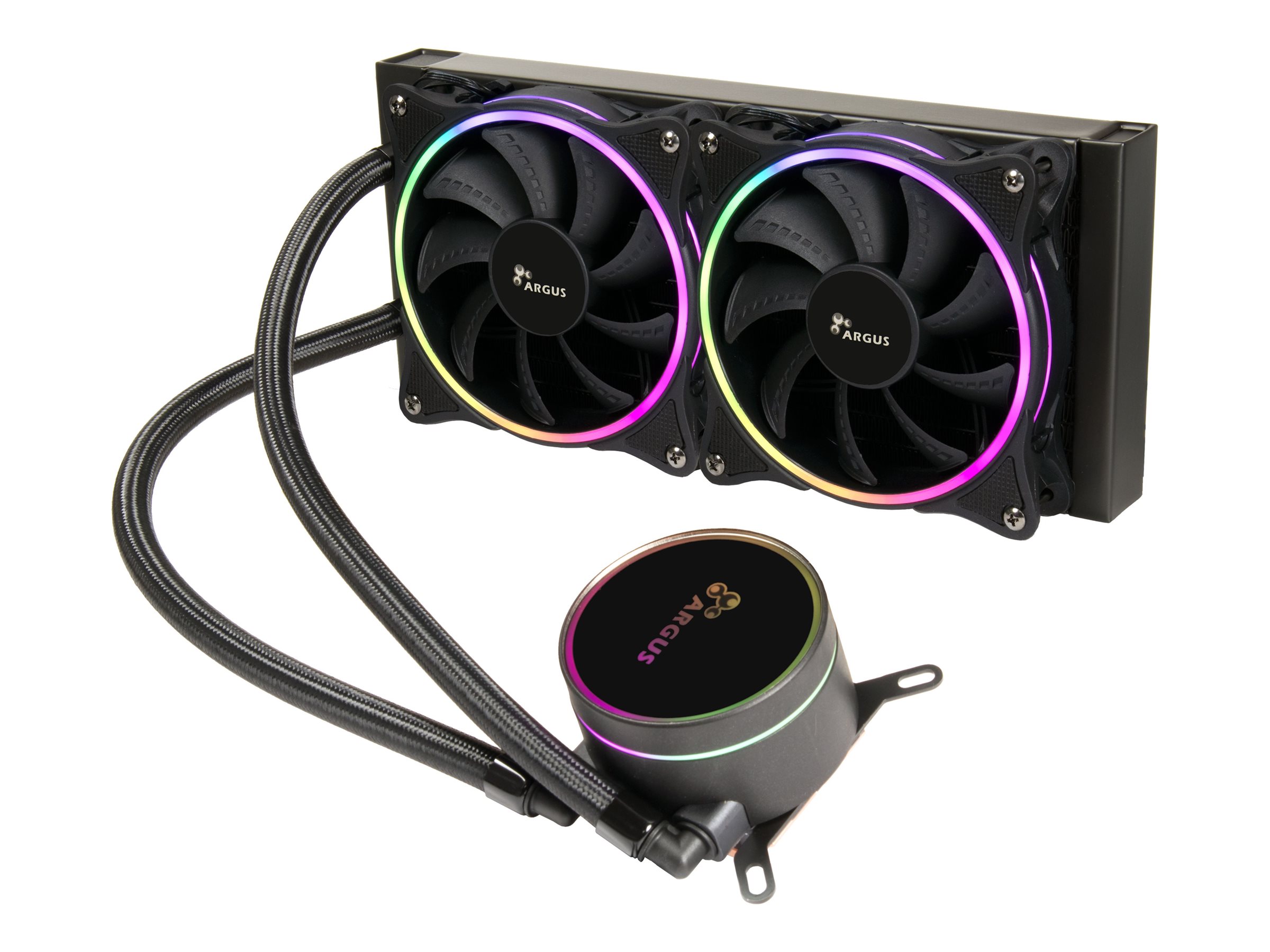 Inter-Tech LC-240 RGB Vandkøler 1-pack Sort 120 mm