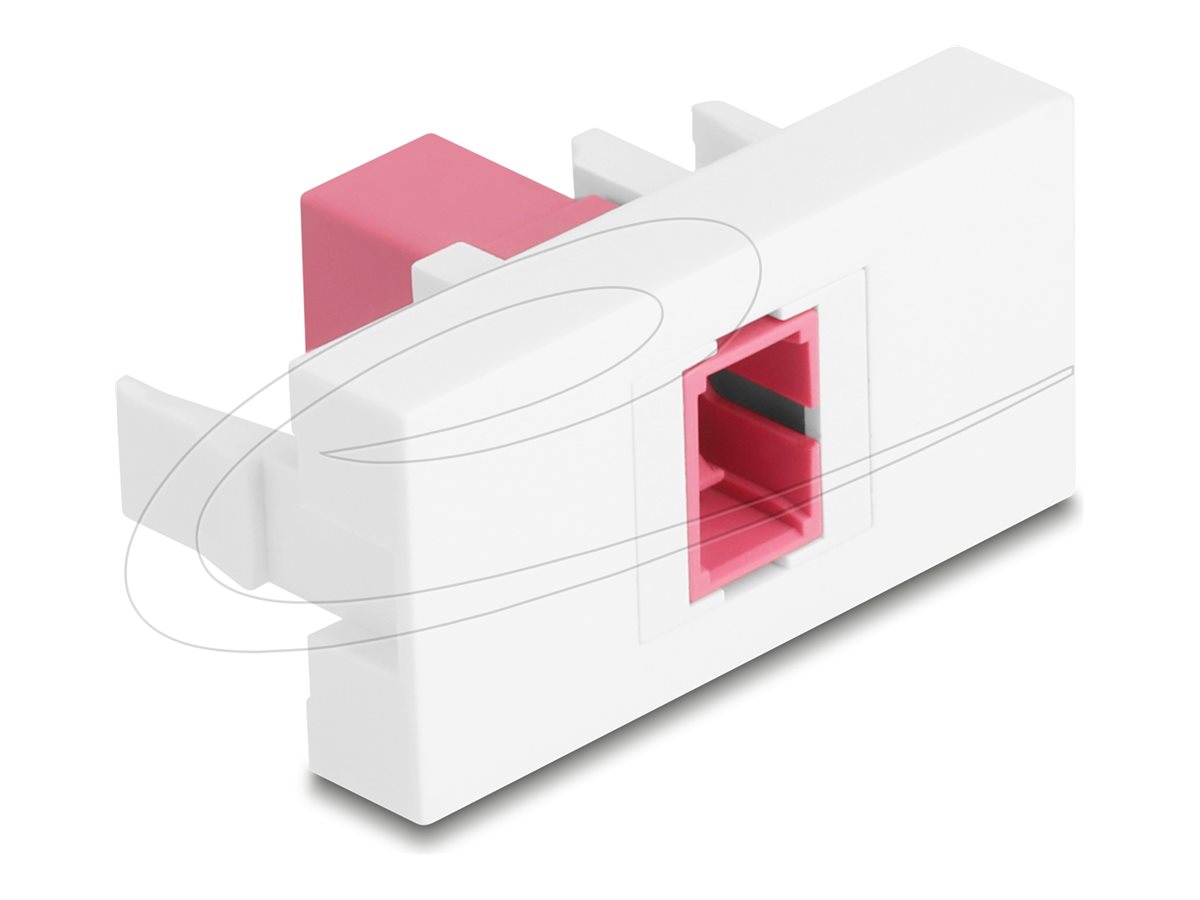 Delock Easy 45 - klik i-modul - 1 gang - violet, hvid