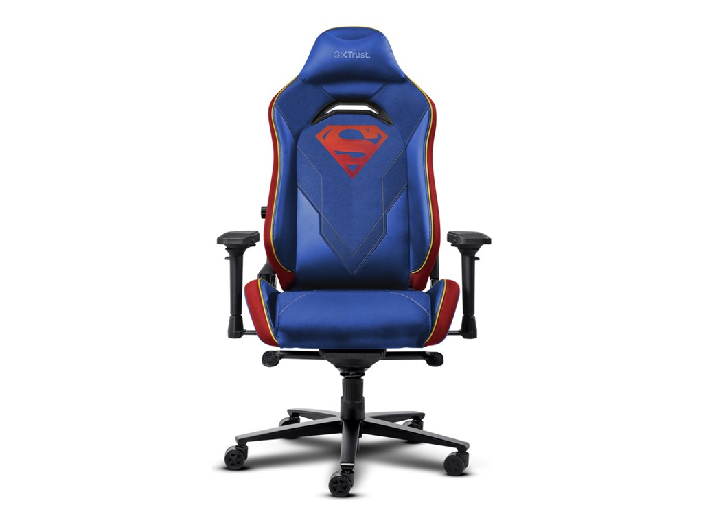 Trust GXT 721SM Ruya Pro Premium Superman Gamer Stol Blå Rød